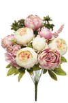 Deluxe Peony & Hydrangea Flower Bouquet, 19" Tall x 12" Wide Champagne Mauve Spray With 13 Stems Deluxe Peony & Hydrangea Flower Bouquet, 19" Tall x 12" Wide Champagne Mauve Spray With 13 Stems