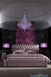 Purple Beaded Chandeliers 6 Lights ShopWIldThings.com