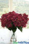 Dark Red Silk Bougainvillea Flowers Spray ShopWildThings.com