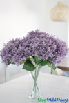 Purple Lavender Star Hydrangea Artificial Floral Sprays ShopWildThings.com