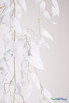 White smilax willow leaf garland detail showing fabric leaves, natural spacing, and flexible offshoots for arches and table styling