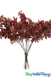 36" Artificial Eucalyptus Burnt Sienna Colored Leaves on Bendable Stems 36" Artificial Eucalyptus Burnt Sienna Colored Leaves on Bendable Stems