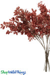36" Tall Artificial Willow Eucalyptus Branch with Seeds Deep Red 36" Tall Artificial Willow Eucalyptus Branch with Seeds Deep Red