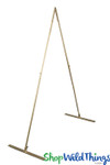 Gold Metal Triangle Arch Backdrop Stand ShopWildthings.com - Side View Gold Metal Triangle Arch Backdrop Stand ShopWildthings.com - Side View