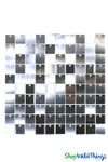 Silver Square Shimmer Sequin Wall panels Snap Together with Clear Grid backing Silver Square Shimmer Sequin Wall panels Snap Together with Clear Grid backing
