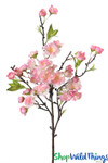 Pink & Green Cherry Blossom Branch - 18" Tall - Bendable | ShopWildThings