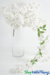 Cascading "Spring Blossom" Spray Bouquet - Pure White 41" | ShopWildThings