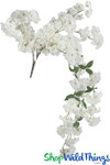 White Artificial Dogwood Flower Bouquet with Trailing Garlands of Flowers ShopWildThings.com