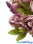 Deluxe Peony & Hydrangea Flower Bouquet, 19" Tall x 12" Wide Mauve Spray With 13 Stems Deluxe Peony & Hydrangea Flower Bouquet, 19" Tall x 12" Wide Mauve Spray With 13 Stems