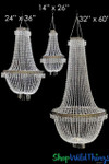 Lifesize Huge Giant Beaded Event Chandelier Decorations for Events, Weddings, Venues ShopWildThingscom