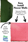 Easy Up Fabric Backdrop Flower Walls ShopWildThings Easy Up Fabric Backdrop Flower Walls ShopWildThings