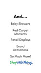 Use Easy Up Flower Walls by ShopWildThings.com for baby showers, red carpet moments, retail displays, brand activations and so much more! Use Easy Up Flower Walls by ShopWildThings.com for baby showers, red carpet moments, retail displays, brand activations and so much more!