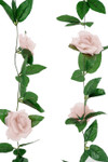 Blush Pink Fake Roses with Leaves Cheap Garlands ShopWildThings.com