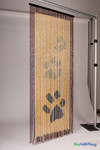 Cat Dog Paw Prints Wooden Beaded Curtain ShopWildThings.com Door Beads
