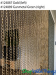 Gunmetal Chain Curtain in Ambient Light – Reflective and Elegant Finish
Aluminum chain strands catching light to show off the reflective gunmetal finish with a green undertone. A standout decor piece for upscale interiors or showrooms.