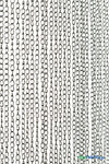 Shiny Gunmetal Silver/Green Aluminum Chain Curtain – Full Front View (35.5" x 78")