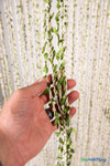 Tiny Leaves handmade silk strands on a string curtain ShopWildThings doorway curtain