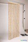 Handcrafted Jute Rope Curtain with 18 knotted natural jute strands and light wood headrail, 35.5" wide x 78" long – ShopWildThings.com