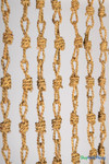 Handcrafted Jute Rope Curtain with 18 knotted natural jute strands and light wood headrail, 35.5" wide x 78" long – ShopWildThings.com