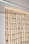 Handcrafted Jute Rope Curtain with 18 knotted natural jute strands and light wood headrail, 35.5" wide x 78" long – ShopWildThings.com