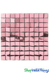Pink Shimmer Sequin Panel Backdrop Metallic Square Shape ShopWildThings.com