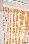 Brown Natural Straw Paper Hand-Tied Doorway Window Curtain - Strands of Natural Loops ShopWildThings.com