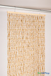 Brown Natural Straw Paper Hand-Tied Doorway Window Curtain - Strands of Natural Loops ShopWildThings.com