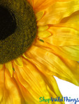 Close Up of Brilliant Yellow Silk Sunflower Petals and Head Center | ShopWildThings.com Close Up of Brilliant Yellow Silk Sunflower Petals and Head Center | ShopWildThings.com