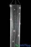 K9 Real Crystals Hanging  Clear Beaded Columns, Choose Your Length