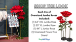 Create WOW moments with oversized, XXL Jumbo Red Roses from ShopWildThings.com. These oversized roses are available in several sizes, and in pink, white, and ivory as well! Create WOW moments with oversized, XXL Jumbo Red Roses from ShopWildThings.com. These oversized roses are available in several sizes, and in pink, white, and ivory as well!