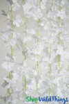 Artificial White Flower Garland Curtain "Purity" 3' W x 7' L , 16 Strands Artificial White Flower Garland Curtain "Purity" 3' W x 7' L , 16 Strands