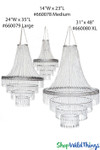Extra Large Giant Event Chandelier Decorations Crystal Beaded ShopWildThings.com