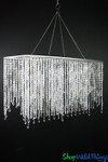 Hanging Rectangle Shape Chandelier for over tables, Event Lighting Hanging Rectangle Shape Chandelier for over tables, Event Lighting