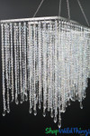 Rectangle Beaded Diamond Acrylic Chandelier ShopWildThings.com Rectangle Beaded Diamond Acrylic Chandelier ShopWildThings.com