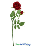 Long Stemmed Red Velvet Rose Flower Spray, 24 1/2" Tall for Bridal Bouquets, Centerpieces, Floral Risers or Floral Chandeliers | ShopWildThings.com Long Stemmed Red Velvet Rose Flower Spray, 24 1/2" Tall for Bridal Bouquets, Centerpieces, Floral Risers or Floral Chandeliers | ShopWildThings.com