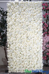 Premium Fabric Backed White Rose, Peony and Hydrangea Flower Wall 47" W x 94" L Premium Fabric Backed White Rose, Peony and Hydrangea Flower Wall 47" W x 94" L