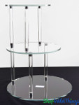 Offset Crystal Cake Dessert Stand Offset Crystal Cake Dessert Stand