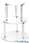 Fantastic 3 Tier Crystal Glass Cake & Dessert Stand 15" Tall Fantastic 3 Tier Crystal Glass Cake & Dessert Stand 15" Tall