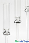 Tall Large Crystal Candle Holder Stand for Centerpieces and High End Events Tall Large Crystal Candle Holder Stand for Centerpieces and High End Events