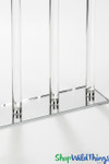 Mirrored Base for Candelabra with Hurricane Glass for Taper Candle Holders Mirrored Base for Candelabra with Hurricane Glass for Taper Candle Holders