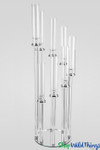 Swirling Tapered Graduated Height Cluster Candle Holder with Tall Hurricane Glass Covers for Taper Candles Swirling Tapered Graduated Height Cluster Candle Holder with Tall Hurricane Glass Covers for Taper Candles