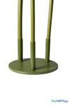 Triple Support Oversized Flower Stand Olive Green base with three welded tubes holding oversized flower stems, professional event display support from ShopWildThings.com