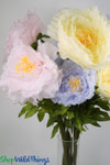 Sheer Giant Peonies by ShopwildThings.com in a tall vase, behind the scenes during photoshoot Sheer Giant Peonies by ShopwildThings.com in a tall vase, behind the scenes during photoshoot