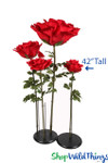 ShopWildThings Lifesize Red Flowers Come in Several Sizes and Colors ShopWildThings Lifesize Red Flowers Come in Several Sizes and Colors