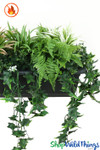 Fire Resistant Planter Box of Artificial Mixed Greenery Fire Resistant Planter Box of Artificial Mixed Greenery