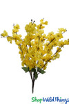 Bright Yellow Dogwood Autumn Blossom Bendable Branch ShopWildThings.com