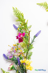 Beautiful Artificial Bright Color Wildflower Garlands with Matching Floral Sprays | ShopWildThings.com Beautiful Artificial Bright Color Wildflower Garlands with Matching Floral Sprays | ShopWildThings.com