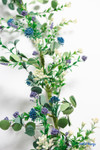 Purple and Blue Artificial Floral Garlands with Greenery Stems | ShopWildThings.com Purple and Blue Artificial Floral Garlands with Greenery Stems | ShopWildThings.com
