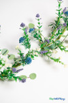 Purple and Blue Artificial Floral Garlands with Greenery Stems | ShopWildThings.com Purple and Blue Artificial Floral Garlands with Greenery Stems | ShopWildThings.com