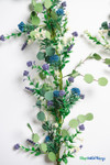 Purple and Blue Artificial Floral Garlands with Greenery Stems | ShopWildThings.com Purple and Blue Artificial Floral Garlands with Greenery Stems | ShopWildThings.com